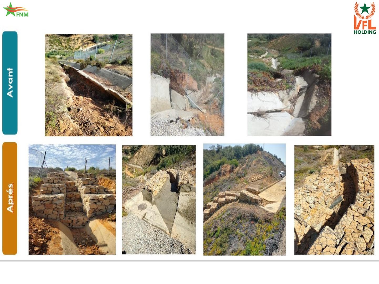 18 retabmlissement fosse avec cascade en gabion 